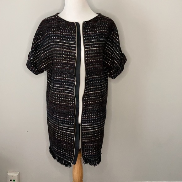 Zara Trafaluc Collection Fringe Dress Jacket Med - Picture 8 of 12